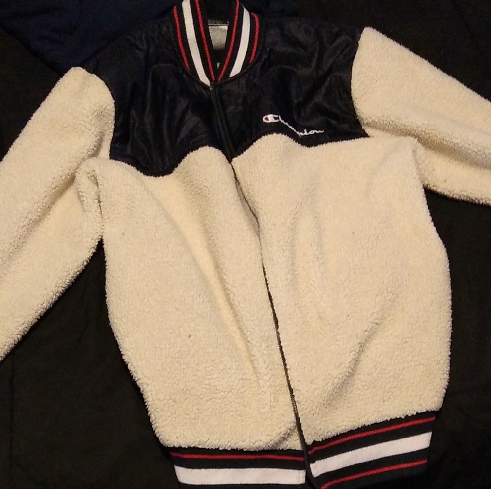 Champion White Fur Jacket